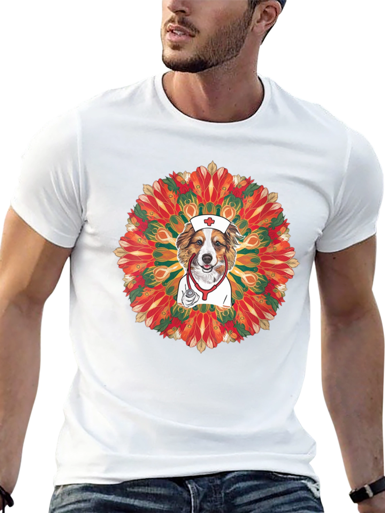 Dog Nurse Mandala T-Shirt