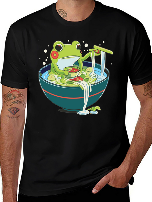 Frog Ramen T-Shirt - Whimsical Graphic Tee