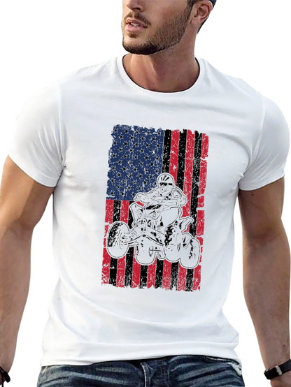 American Flag ATV Rider Graphic Tee