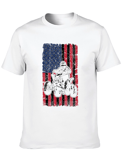 American Flag ATV Rider Graphic Tee