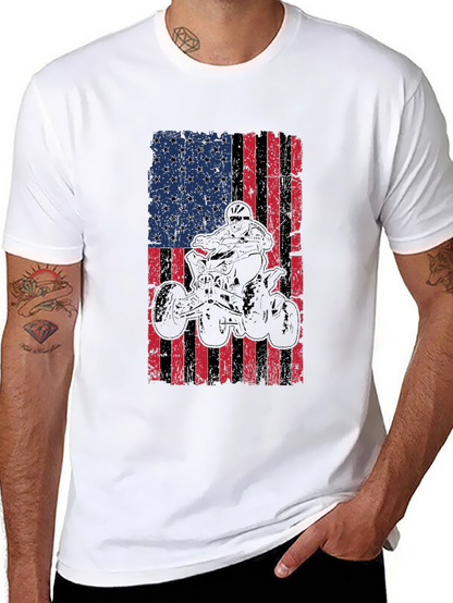 American Flag ATV Rider Graphic Tee