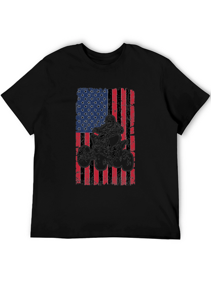 American Flag ATV Rider Graphic Tee