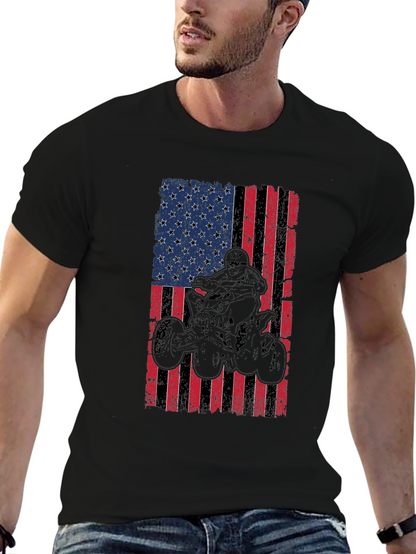 American Flag ATV Rider Graphic Tee