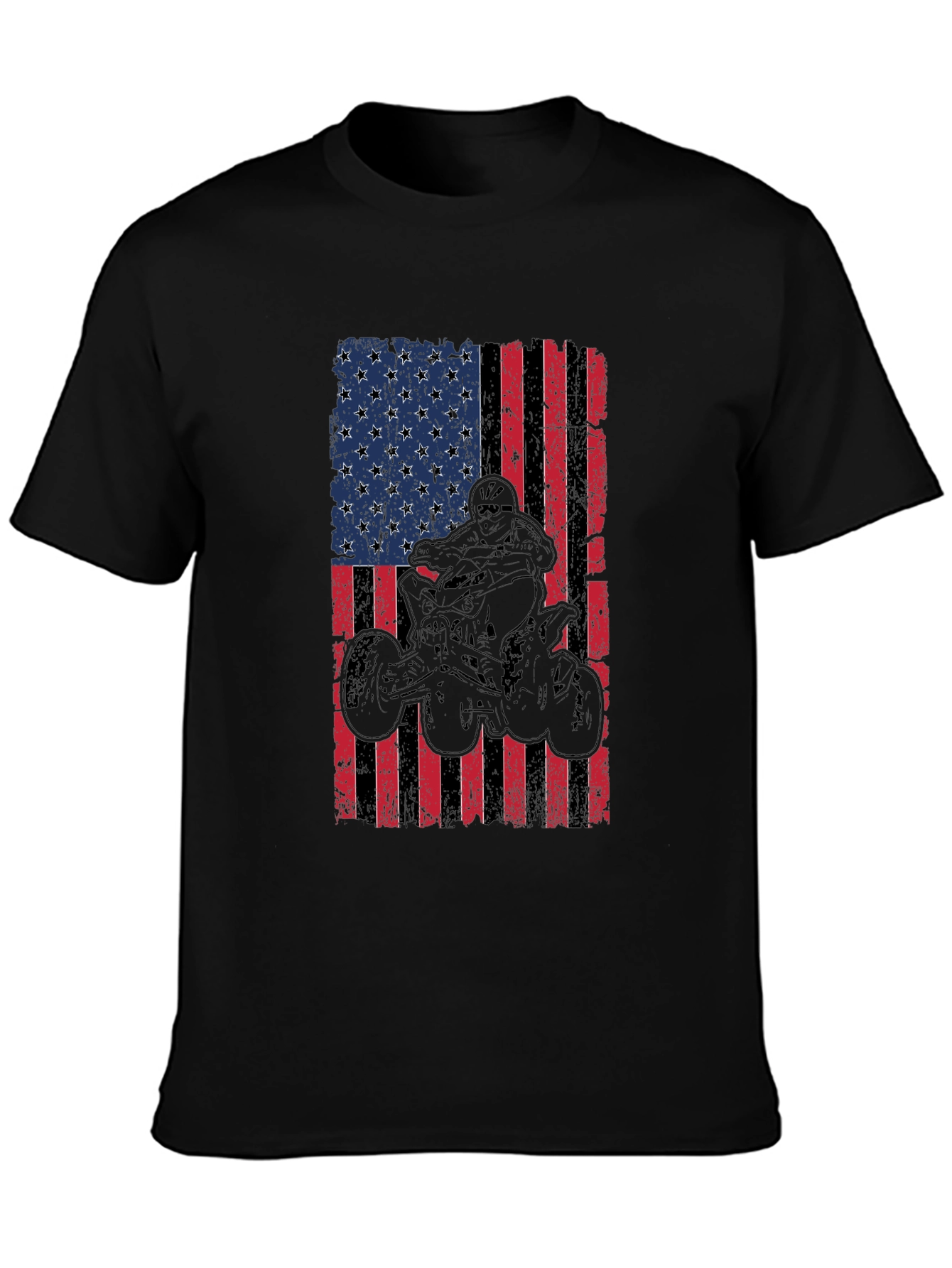 American Flag ATV Rider Graphic Tee