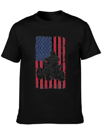 American Flag ATV Rider Graphic Tee