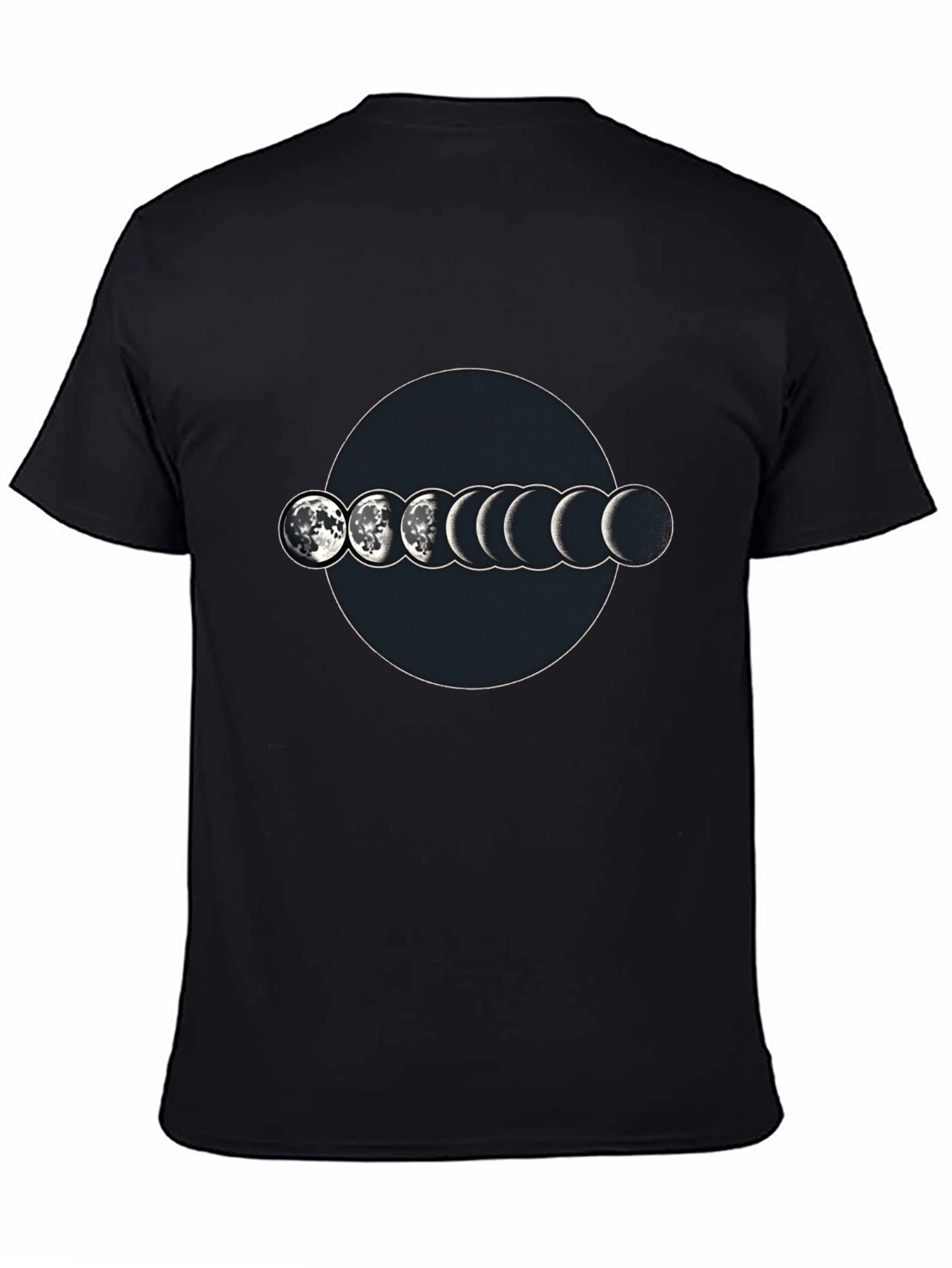 Lunar Phase Graphic T-Shirt - Mens Black Tee