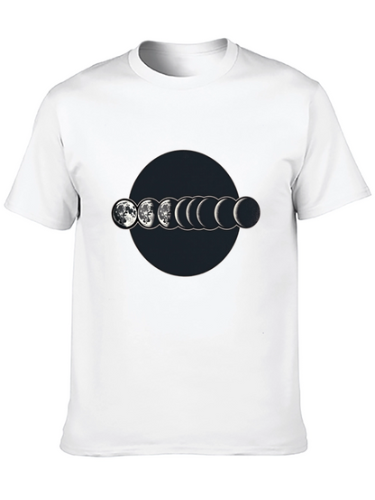 Lunar Phase Graphic T-Shirt - Mens Black Tee