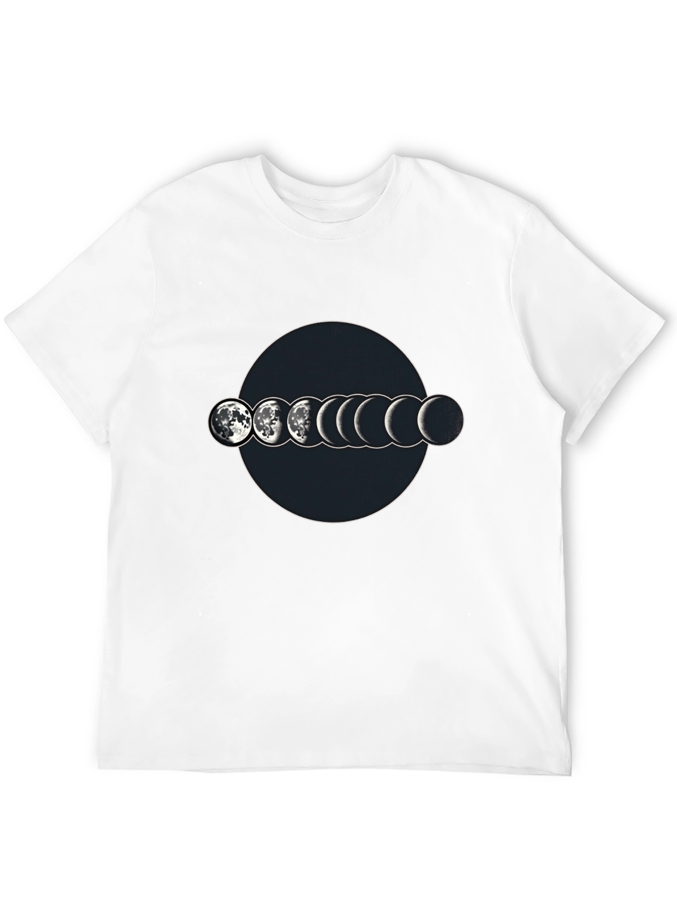 Lunar Phase Graphic T-Shirt - Mens Black Tee