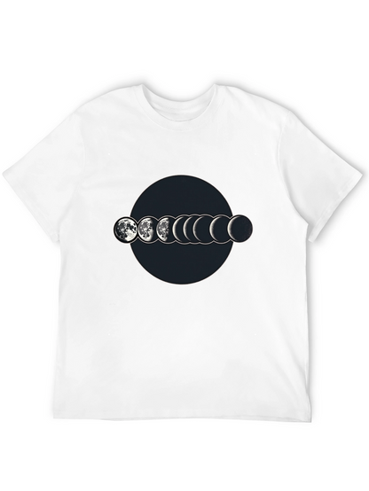 Lunar Phase Graphic T-Shirt - Mens Black Tee