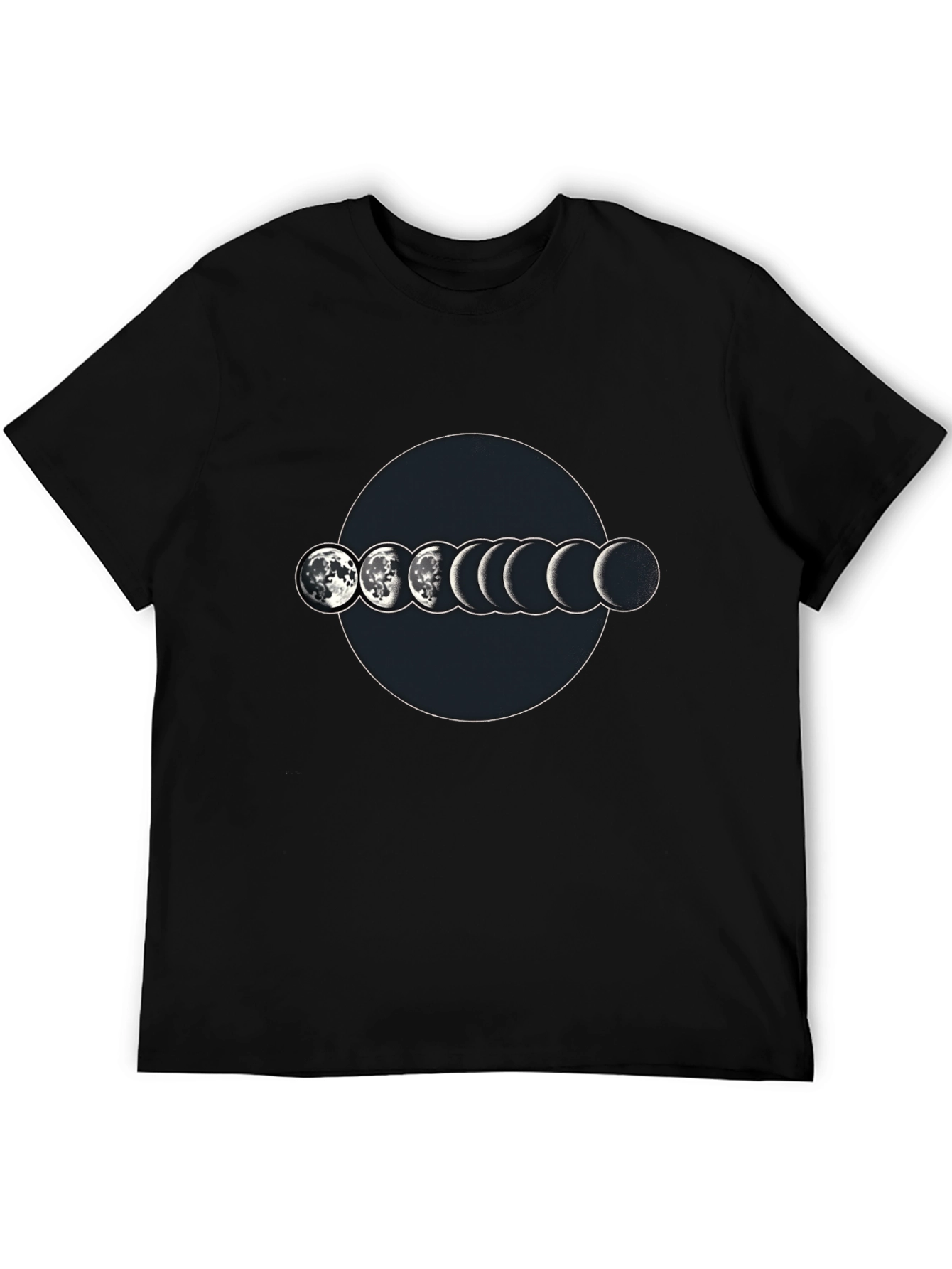Lunar Phase Graphic T-Shirt - Mens Black Tee