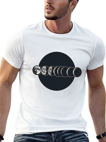 Lunar Phase Graphic T-Shirt - Mens Black Tee