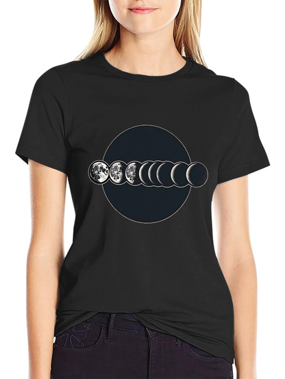 Lunar Phase Graphic T-Shirt - Mens Black Tee