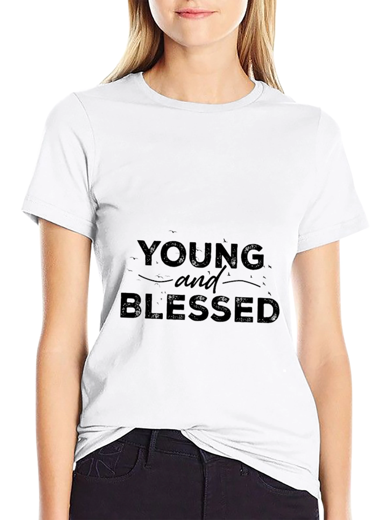 Young and Blessed Graphic Tee - Stylish Comfort