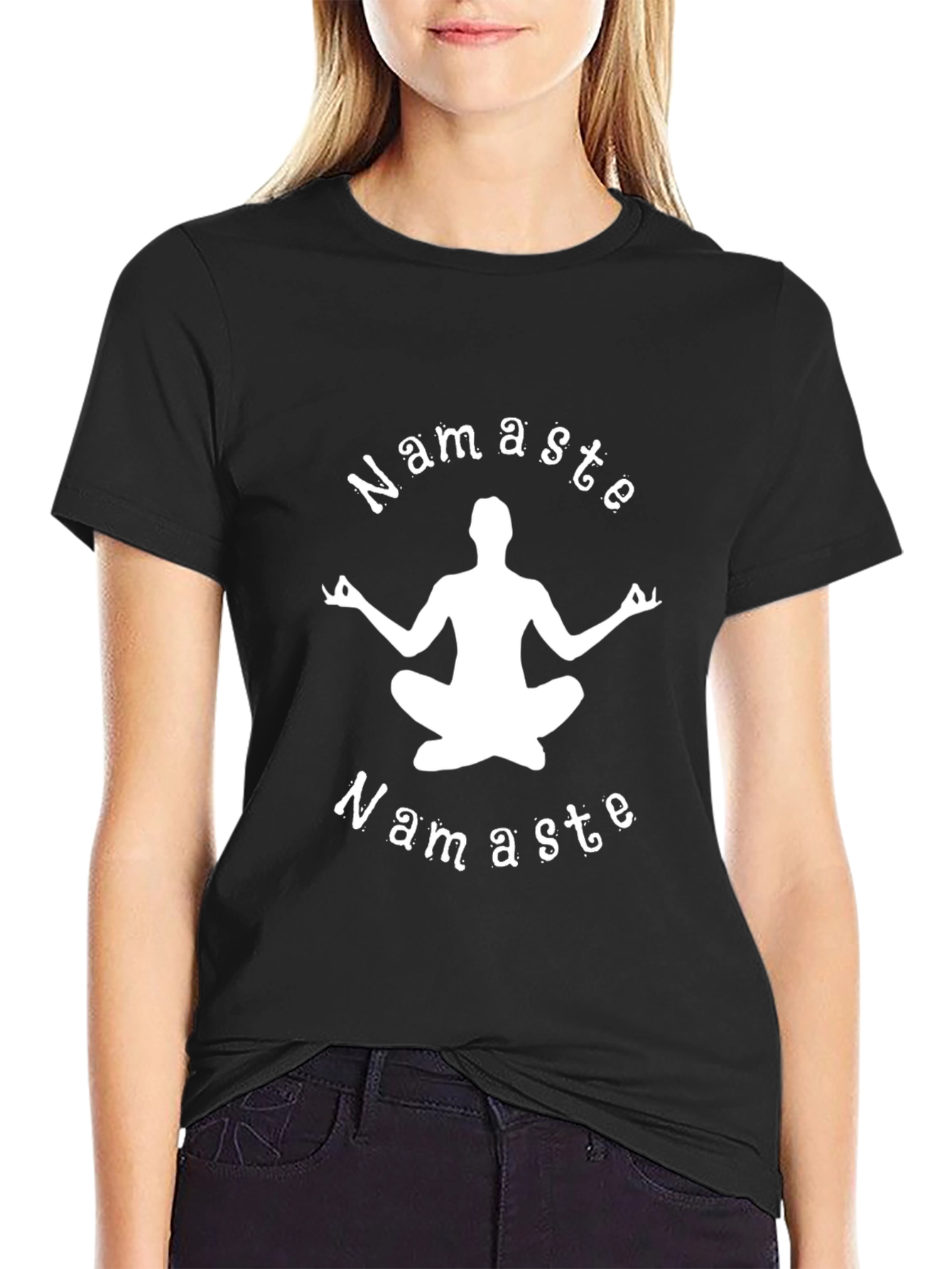 Namaste Yoga T-Shirt - Meditating Yogi Design