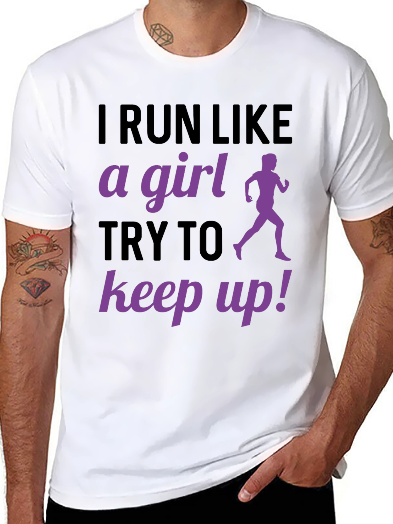I Run Like A Girl T-Shirt Funny Running Gift