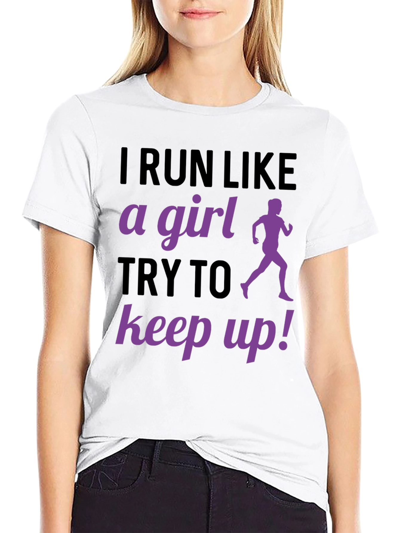 I Run Like A Girl T-Shirt Funny Running Gift