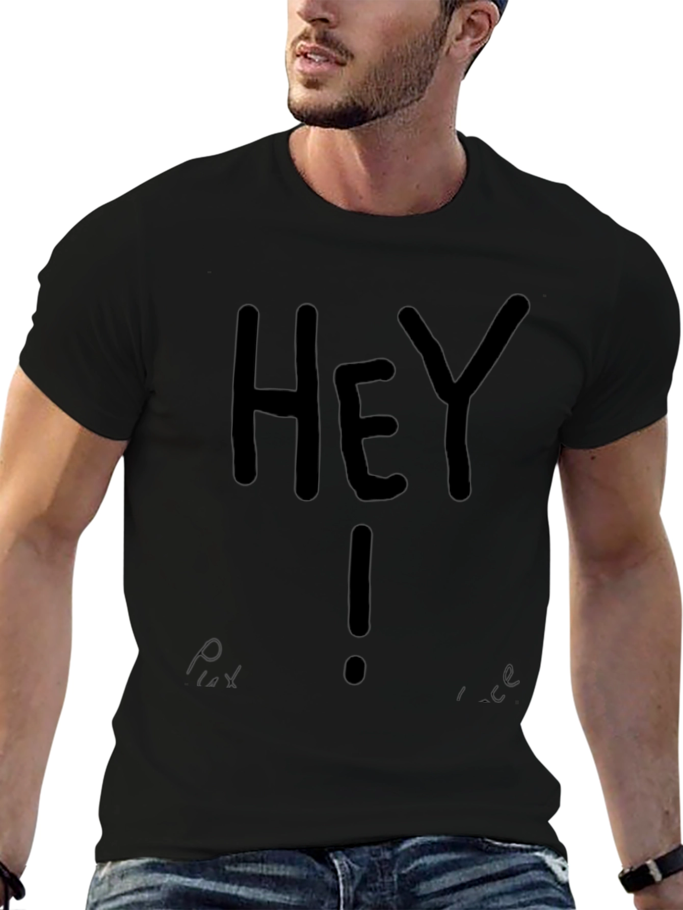 Hey! Graphic Black T-Shirt