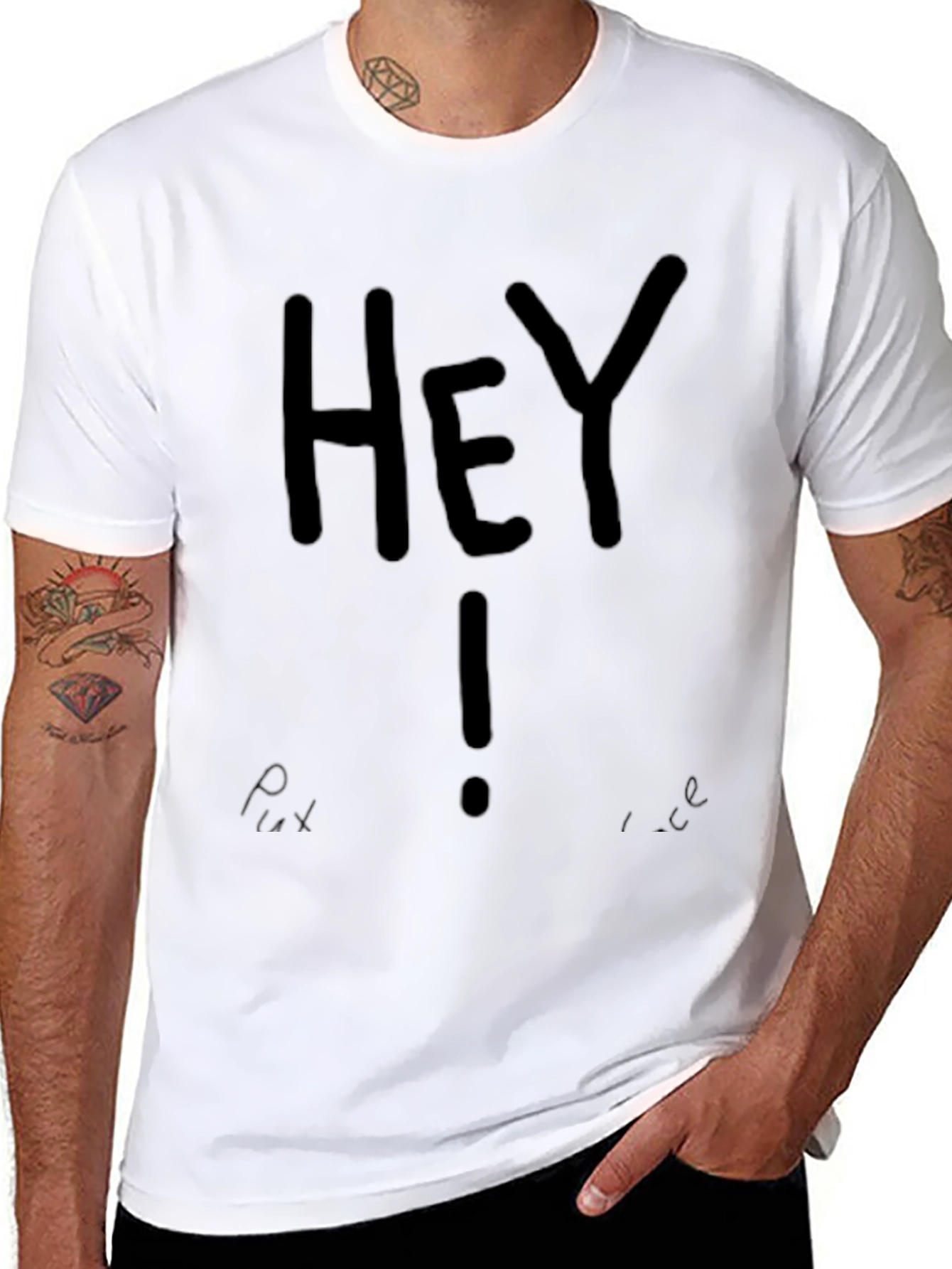 Hey! Graphic Black T-Shirt