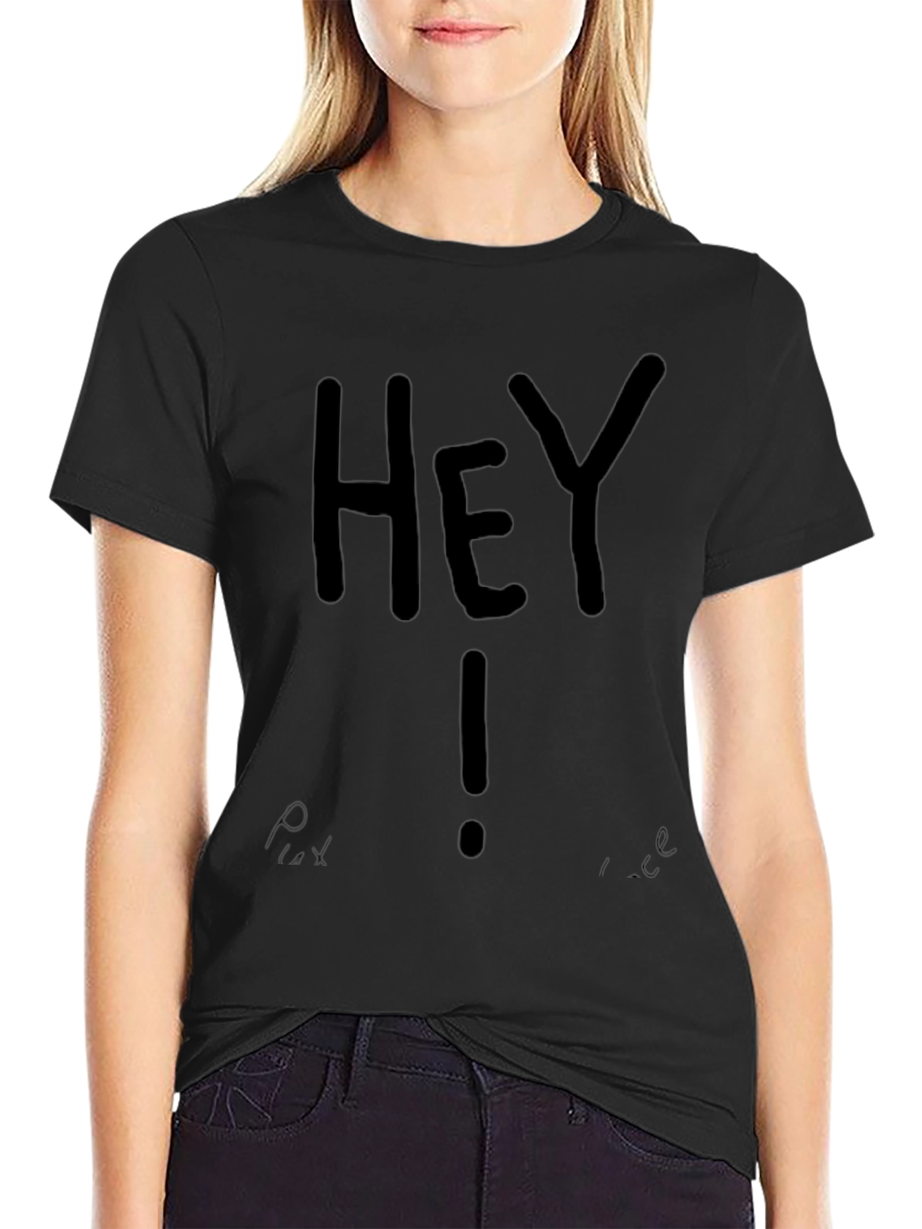 Hey! Graphic Black T-Shirt