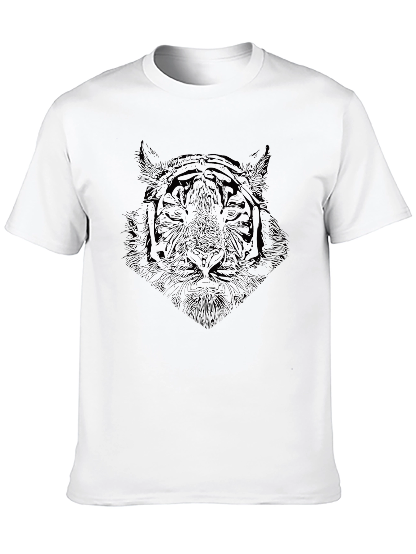 Black Tiger Graphic Tee - Stylish Mens T-Shirt