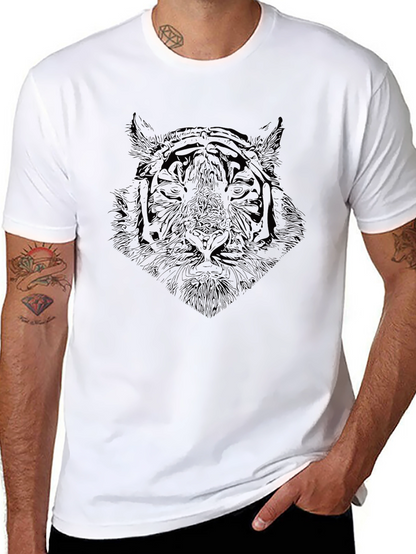 Black Tiger Graphic Tee - Stylish Mens T-Shirt