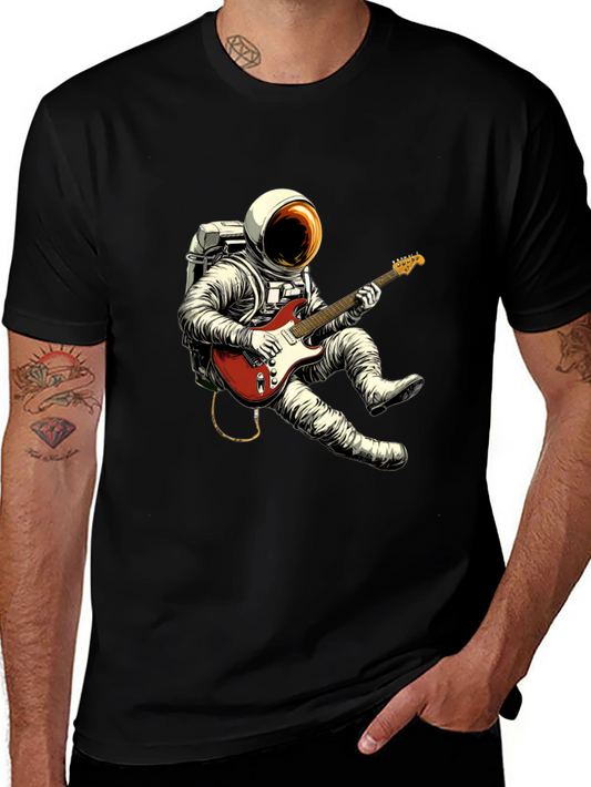 Astronaut Guitarist Black T-Shirt