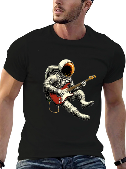 Astronaut Guitarist Black T-Shirt