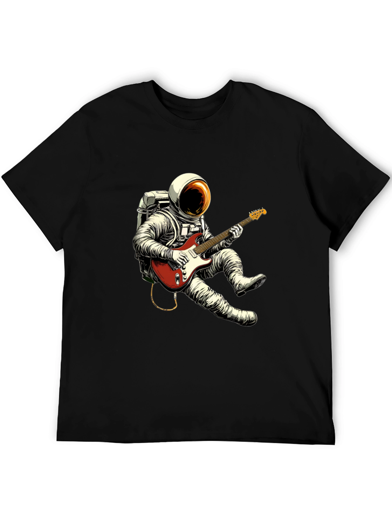 Astronaut Guitarist Black T-Shirt
