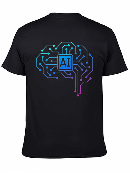 AI Brain Circuit T-Shirt - Tech Style