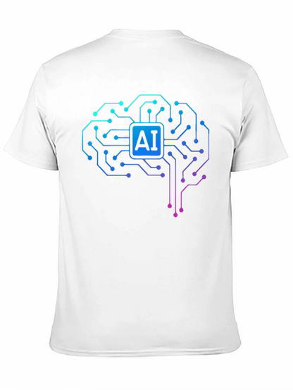 AI Brain Circuit T-Shirt - Tech Style