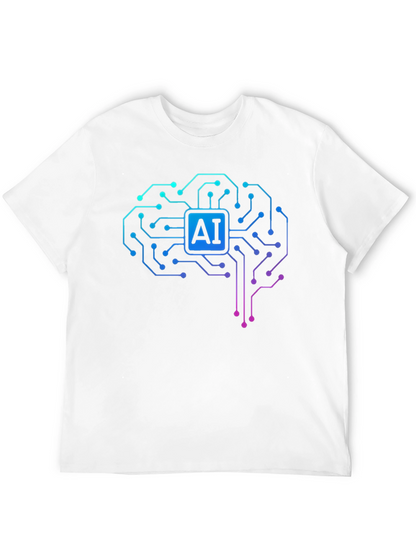 AI Brain Circuit T-Shirt - Tech Style
