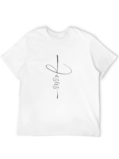 Faith Jesus Tee - Mens Black Graphic T-Shirt