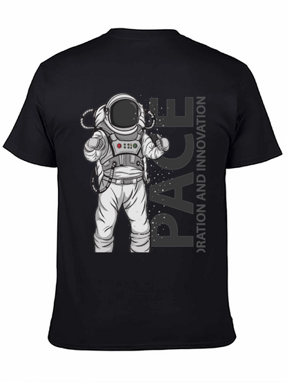Astronaut Space Exploration Black T-Shirt