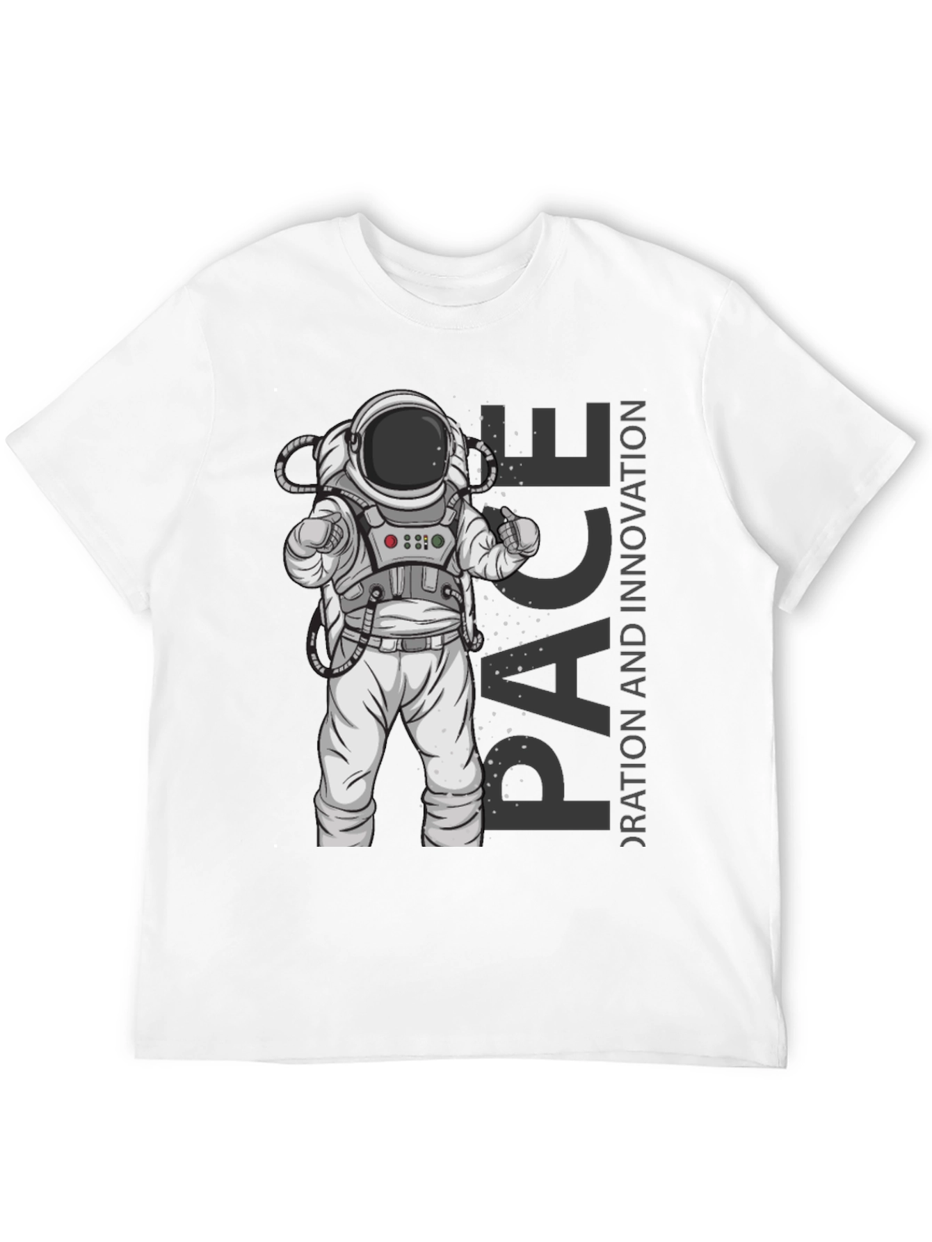 Astronaut Space Exploration Black T-Shirt