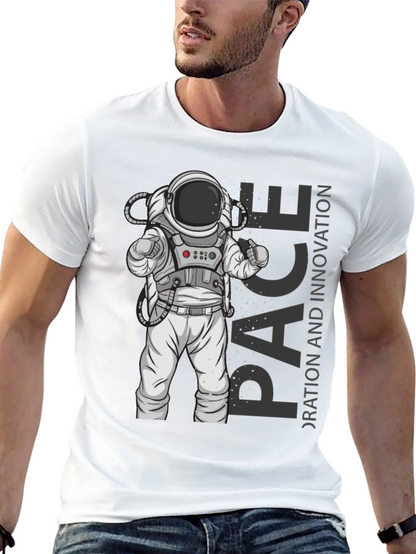 Astronaut Space Exploration Black T-Shirt