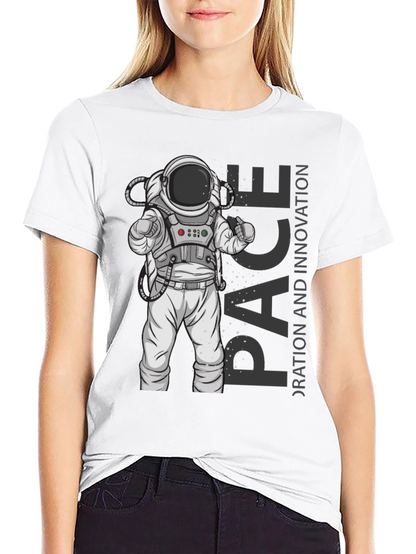 Astronaut Space Exploration Black T-Shirt