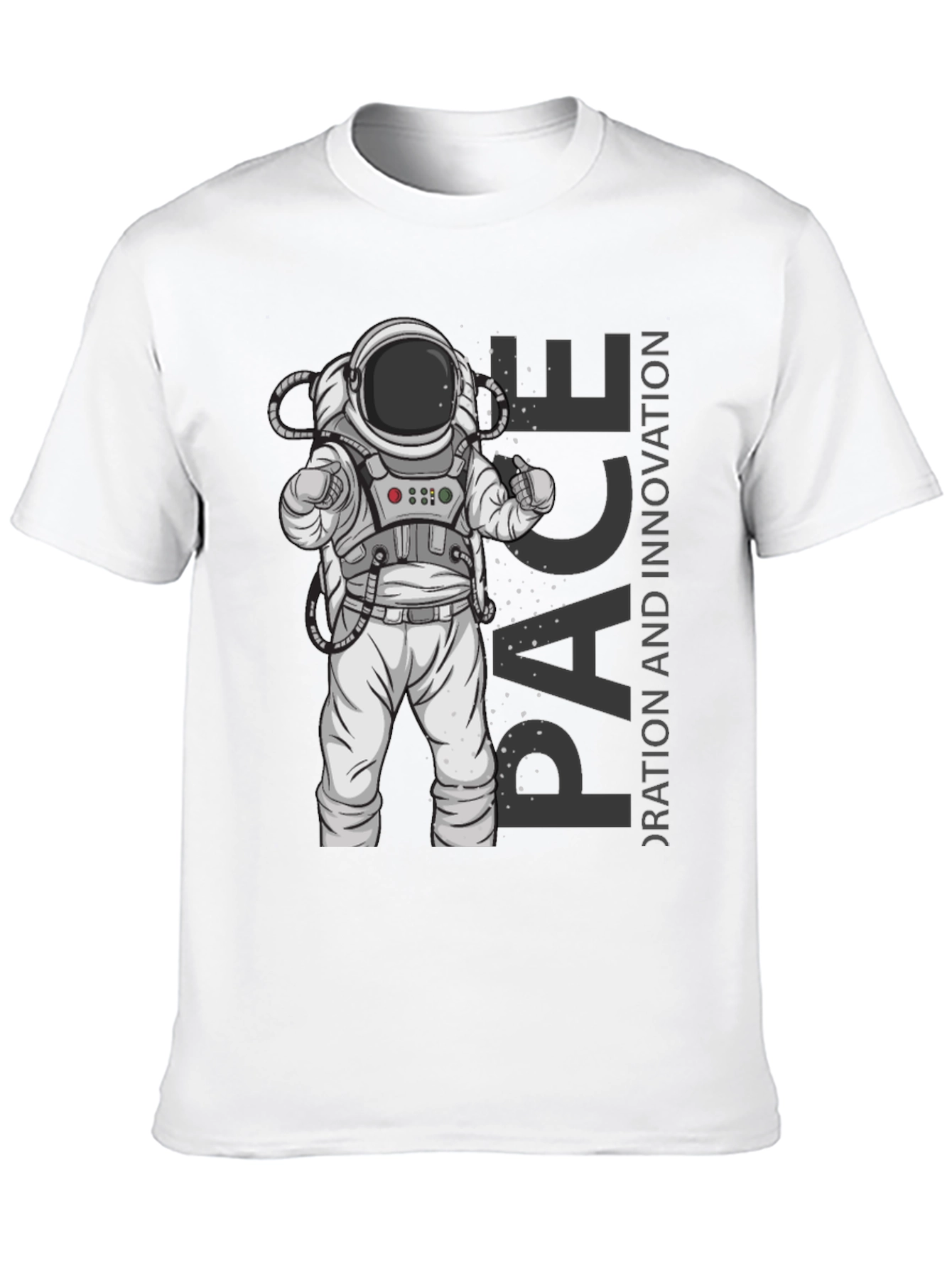 Astronaut Space Exploration Black T-Shirt