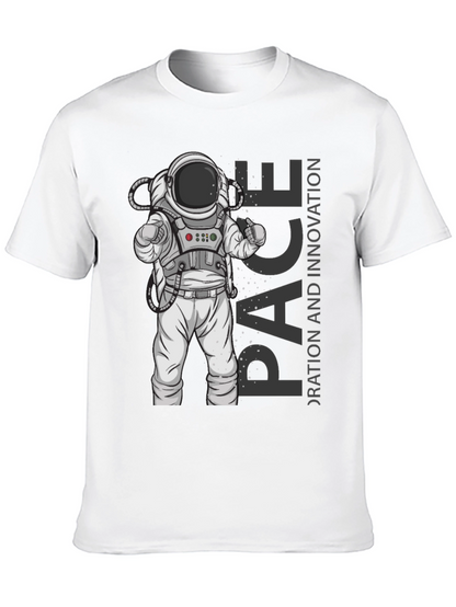 Astronaut Space Exploration Black T-Shirt