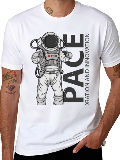 Astronaut Space Exploration Black T-Shirt