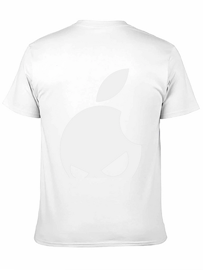 Apple Logo Graphic T-Shirt - Black Cotton Blend