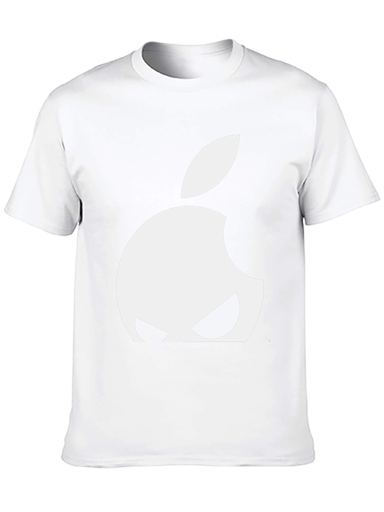 Apple Logo Graphic T-Shirt - Black Cotton Blend