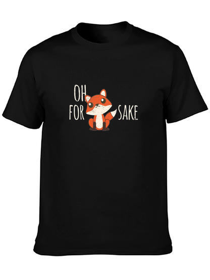 Oh for Fox Sake Mens Black T-Shirt