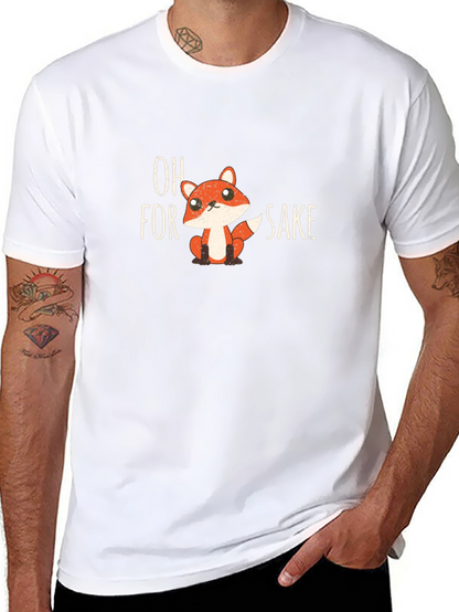 Oh for Fox Sake Mens Black T-Shirt
