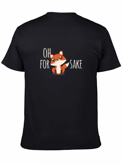 Oh for Fox Sake Mens Black T-Shirt