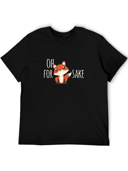 Oh for Fox Sake Mens Black T-Shirt