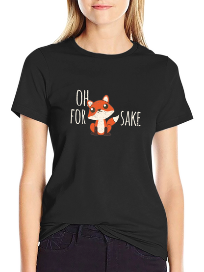 Oh for Fox Sake Mens Black T-Shirt