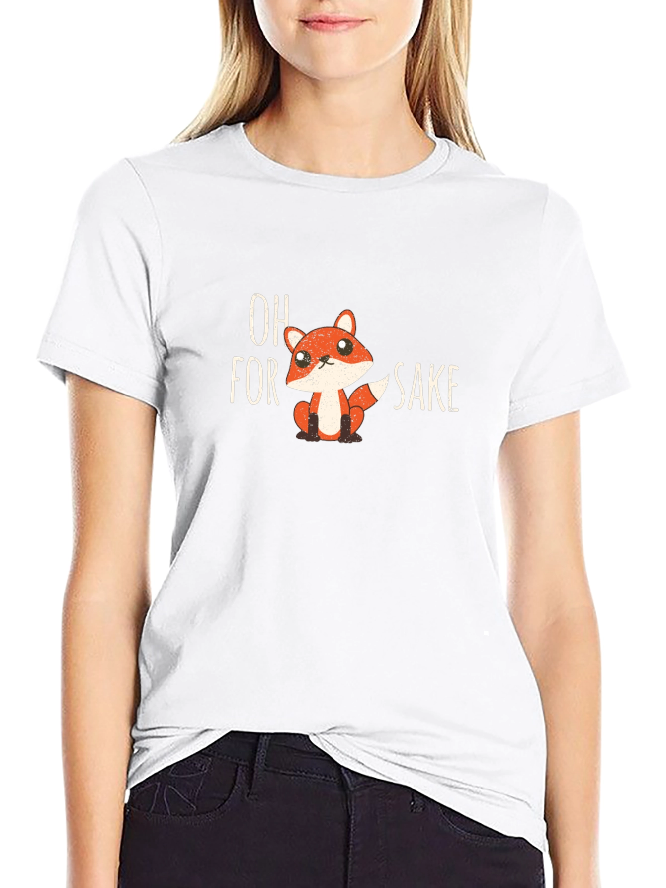 Oh for Fox Sake Mens Black T-Shirt