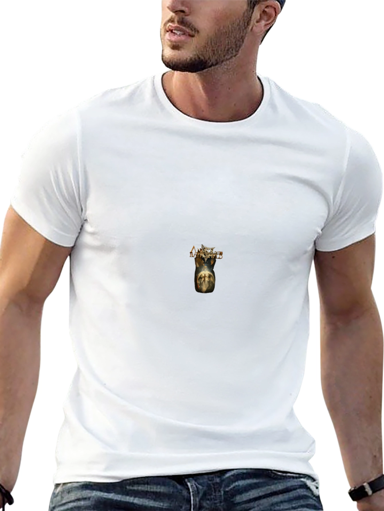 Black T-Shirt with Anges Battlefield Print