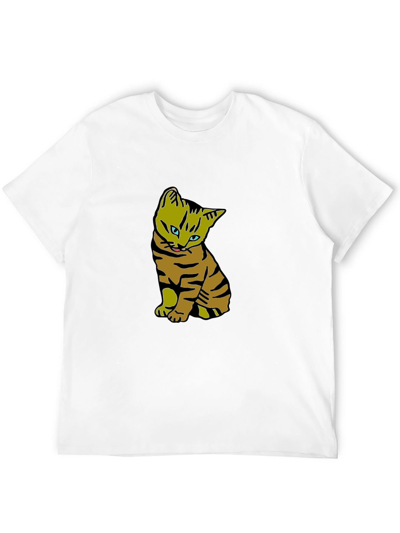 Cool Cat Graphic Tee - Black Cotton T-Shirt