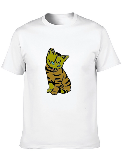Cool Cat Graphic Tee - Black Cotton T-Shirt